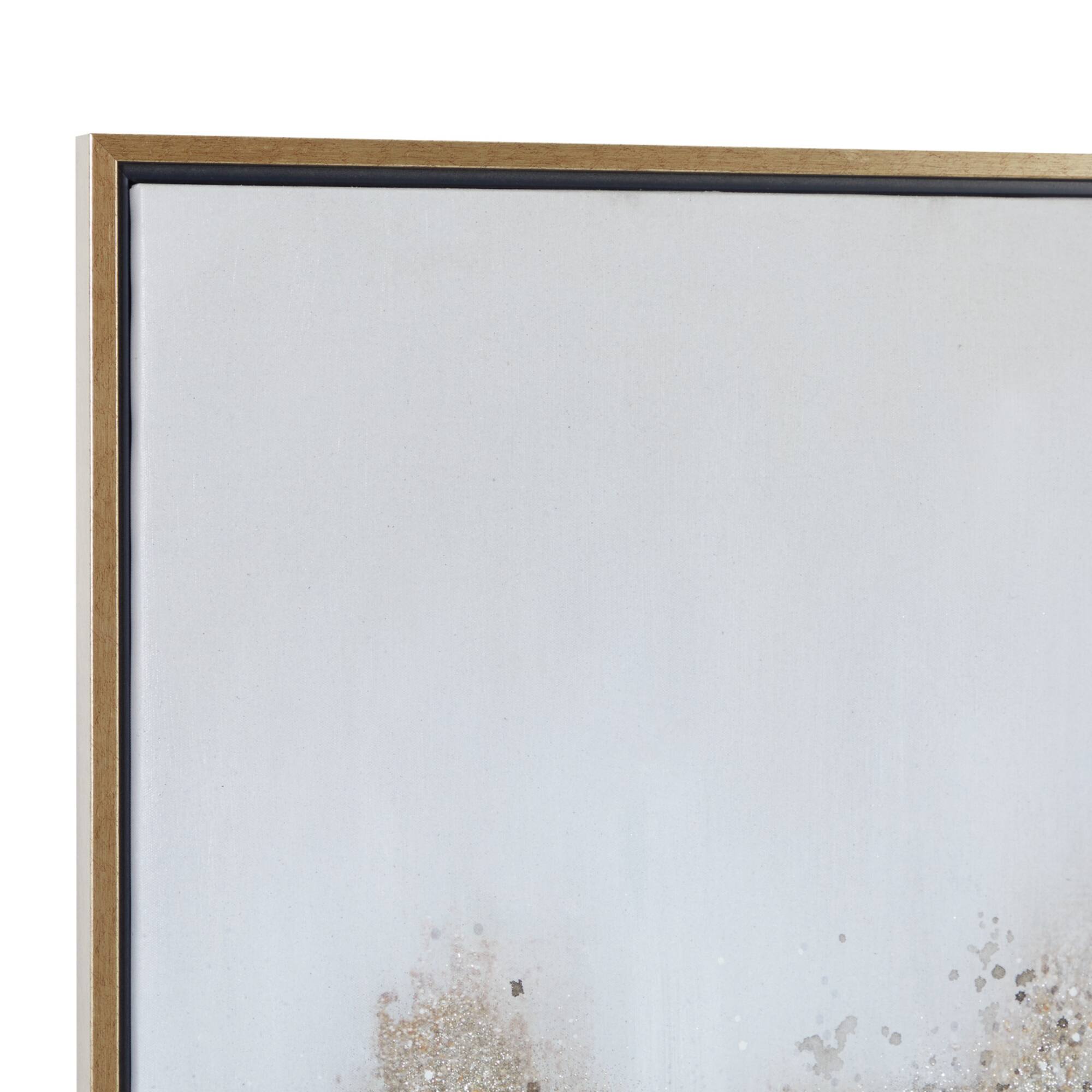 CosmoLiving by Cosmopolitan Gold Glam Abstract Canvas Wall Art
